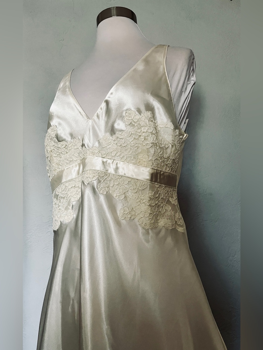 NWT Jones New York Intimates Bridal Slip Dress Nightgown Ivory Lingerie Sz L - Picture 5 of 9